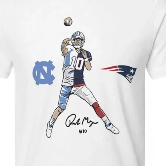 UNC Football Drake Maye Pro Pose Legend Shirt 159 - Picture 2 of 5